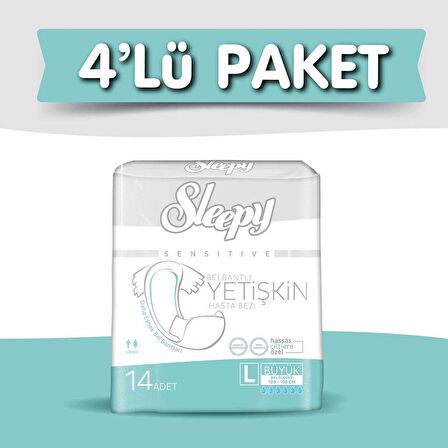 4'lü Sleepy Large Yetişkin Bezi 14 x 4 56 Adet