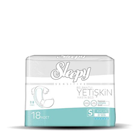 Sleepy Sensitive Yetişkin Hasta Bezi Küçük Boy 18'li