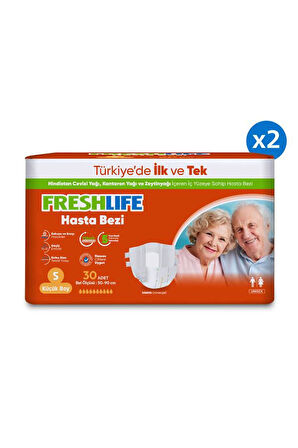 2'li Freshlife Small Yetişkin Hasta Bezi 30x2 (60 Adet)