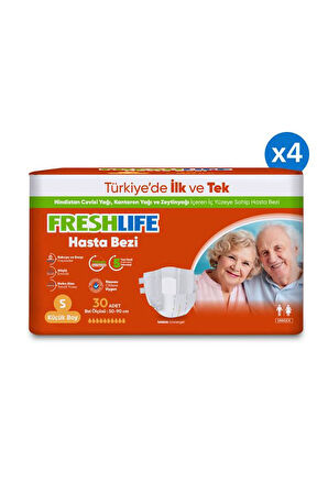 4'lü Freshlife Small Yetişkin Hasta Bezi 30x4 (120 Adet)