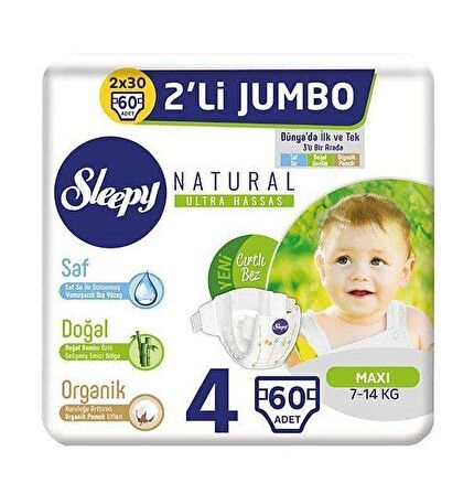 Sleepy 2Li Cırtlı Jumbo Maxi 4No 60Lı