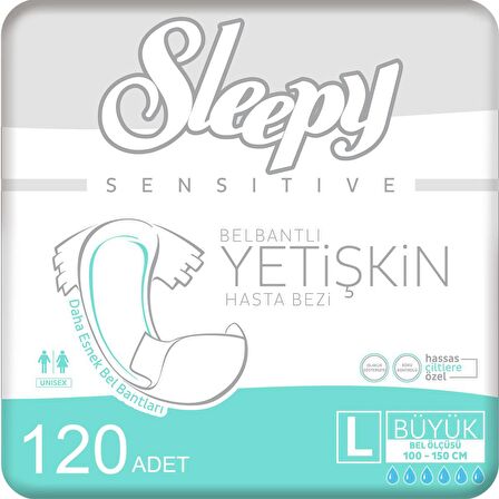 4'lü Sleepy Large Yetişkin Hasta Bezi 30x4 Adet (120 Adet)