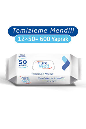 Puremed Temizleme Mendili 12X50