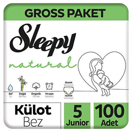 Sleepy Natural Gross Paket Külot Bez 5 Numara Junior 100 Adet