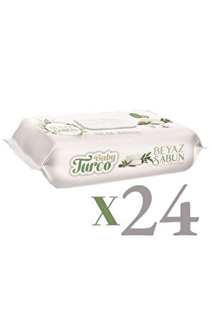 Turco Baby Islak Havlu 90'lı Beyaz Sabun x24 Adet