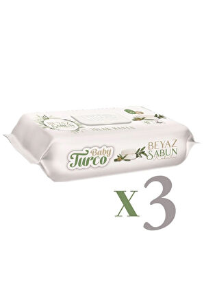 Turco Baby Islak Havlu 90'lı Beyaz Sabun x3 Adet