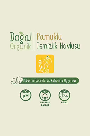 Sleepy Doğal Organik Pamuklu Temizlik Havlusu 6X50 (300 Yaprak)