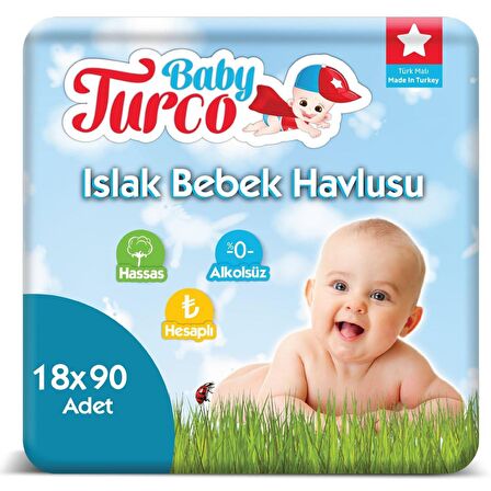 Baby Turco Islak Havlu 18X90'lı