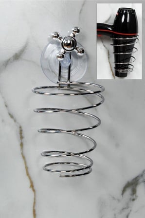 Orsa Home Vantuzlu Metal Fönlük Maşalık Fön Tutucu Fön Askısı Aparat