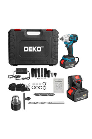 48v 10ah Dksb48 Kömürsüz Bakır Motor Çift Akülü Şarjlı Metal Somun Sökme Bijon Matkap Seti 560n.m