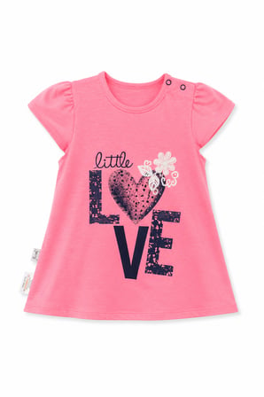 Little Love %100 Pamuk Penye Kız Çocuk Yazlık Elbise 229199