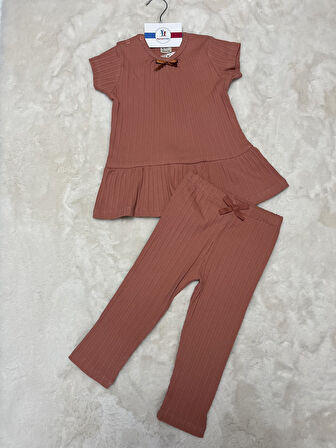 Fitilli Uzun Taytlı Kısakollu Takım