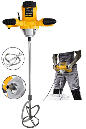 Dkt1530 3000 Watt Bakır Sargı Hybrid Motor 6 Kademeli Alçı Boya Ve Harç Karıştırıcı Mikser