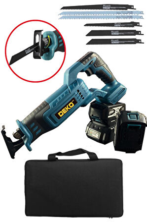 Kömürsüz Motor 48v Panasonic Çift Akülü Tilki Kuyruğu Kemik Kesme Makinesi Kılıç Testere + 7 Bıçak