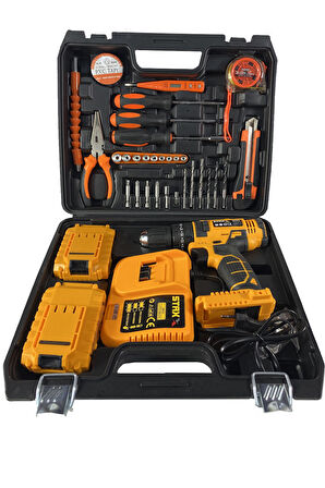 Germany Hybrid Motor 58v 8ah Samsung Çift Akülü Darbeli Şarjlı Matkap Seti 30 Parça Set