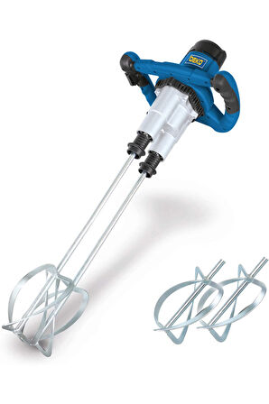 Dktpm400 4000 Watt Devir Ayarlı Çift Mixer Alçı Boya Sıva Çimento Karıştırıcı Mikser Çırpıcı Set