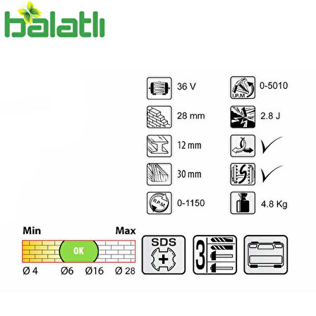 Felisatti Kırıcı Delici FS-RH26/36CVR