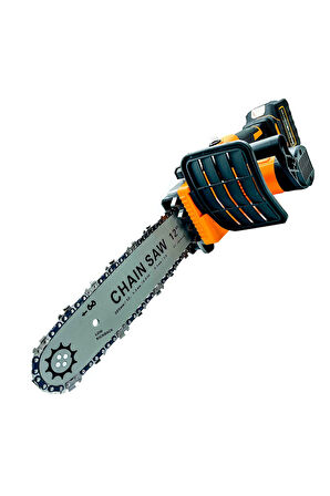 Metal Dişli System Kömürsüz Motor 58v Çift Akülü Dal Budama Bıçkı Testeresi Yağ Pompalı 35cm Palalı