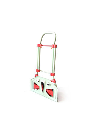 Balatlı Katlanabilir Portatif Paket ve Koli Taşıma Arabası 90 Kg. Kapasiteli Yeşil FT90