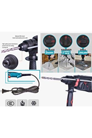 Force Xpress 2-26mm Kırıcı Delici  5.5 Joule Darbeli Matkap 3200 Watt Çantalı