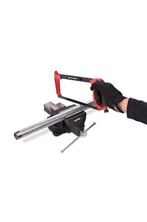 Staxx Pro 100mm 4" 360" Dönerli Taban Dövme Çelik Sabit Tezgah Masa Mengenesi Madeın Germany