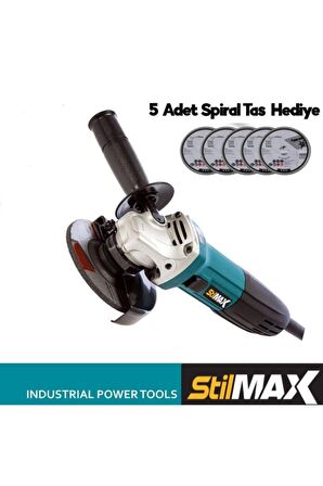 Germany Slim Taşlama Spiral Makinesi 115-125 Mm 5 Ad Kesme Taşı 2400 Watt 2 Yıl Garanti