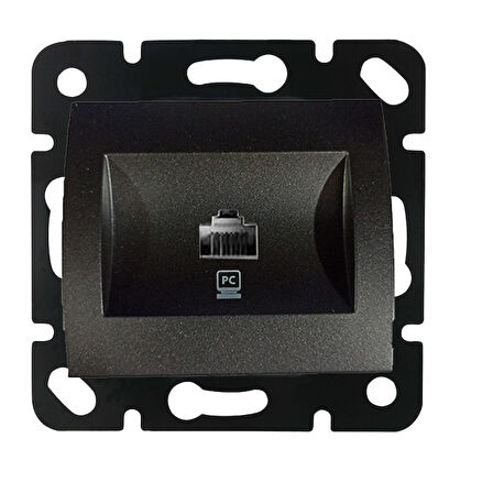 Viko Panasonic Thea Blu Siyah Tekli Data Cat-6 İnternet Prizi Çerçevesiz WBTR04045BL-TR