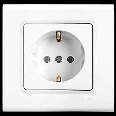 VİKO LİNNERA TOPRAKLI PRİZ BEYAZ ÇERÇEVELİ