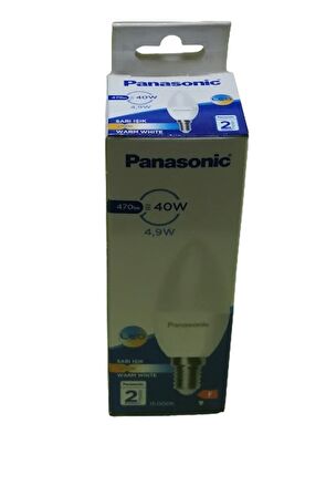 Panasonic 4,9W Led Ampul E14 Duylu Sarı Işık 10 lu Paket