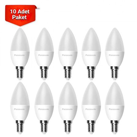 Panasonic 4,9W Led Ampul E14 Duylu Sarı Işık 10 lu Paket