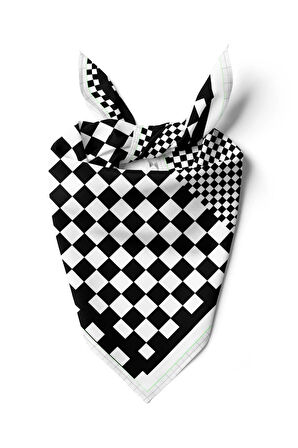 C119 Modabutik Köpek Bandanası Siyah Beyaz