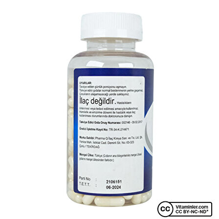 PharmaQ Vitamin B6 180 Kapsül - AROMASIZ