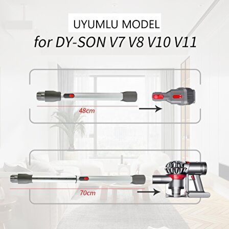 Popüler Dyson V8 Uyumlu Elektrikli Teleskopik Boru