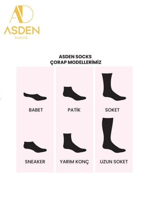 Bambu Kadın Soket Çorap Lacivert Premium 6'Lı Kutu, Burun Dikişsiz, Soft Yıkamalı