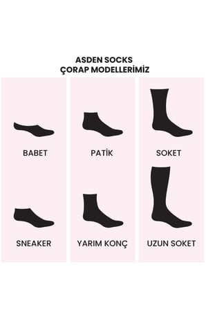 Kadın Bambu Kolej Tenis Çorap (Siyah) 3'lü Paket, Dikişsiz, Yıkamalı, Yumuşak Premium, 36-40