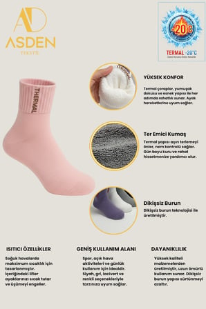 6 Çift Kadın Termal Havlu Çorap - Kışlık Yumuşak - Premıum Pamuk - Burun Dikişsiz (Sarı mix) 36-40
