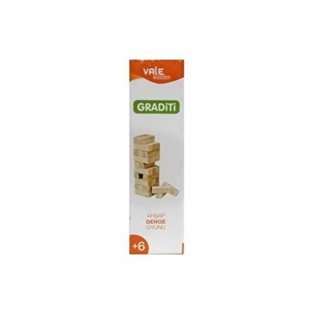 Graditi 54 Parça Vale Wooden Graditi Ahşap Denge Oyunu ( Jenga )