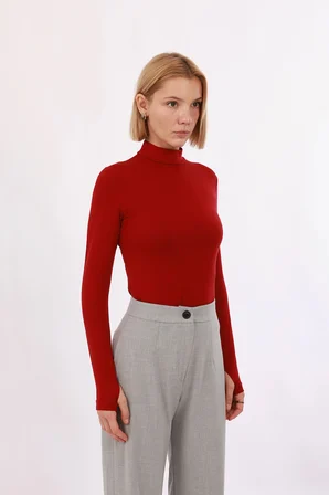 Kadın Parmak Detaylı Body