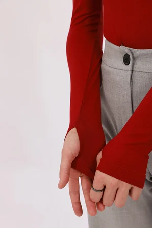 Kadın Parmak Detaylı Body