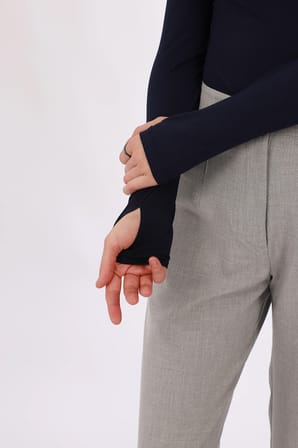 Kadın Parmak Detaylı Body