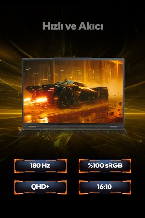 Game Garaj Slayer R9T-5050 C1 AMD Ryzen 9 7845HX 32GB RAM 1TB SSD RTX5050 16" 180Hz QHD+ IPS FreeDOS Oyuncu Laptop