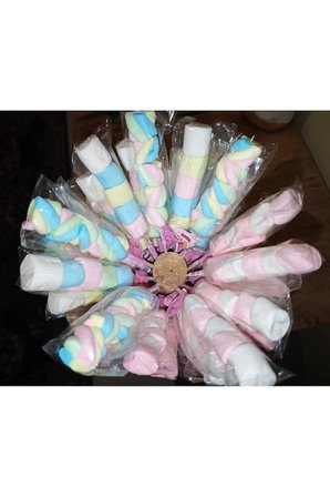 Hasel Şekerleme Çubuklu Marshmallow 50 Adet Yumuşak Şeker