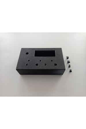TEN Elektronik Proje Kutusu - Butonlu ve Ekran Pencereli Muhafaza (150x90x41mm) - PET-G
