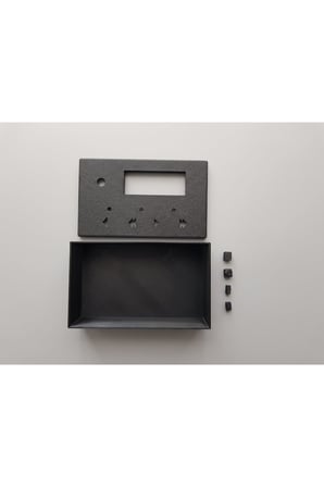 TEN Elektronik Proje Kutusu - Butonlu ve Ekran Pencereli Muhafaza (150x90x41mm) - PET-G