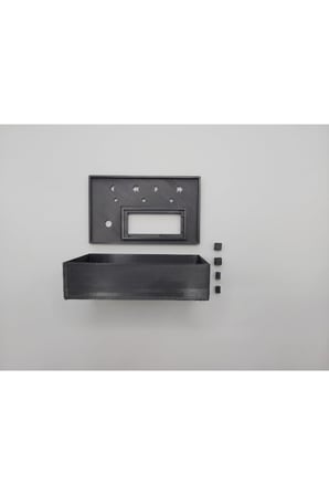 TEN Elektronik Proje Kutusu - Butonlu ve Ekran Pencereli Muhafaza (150x90x41mm) - PET-G