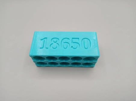 TEN Elektronik 18650 Pil Standı ve Düzenleyici - 10'lu Pil Yuvası (2x5) - PET-G