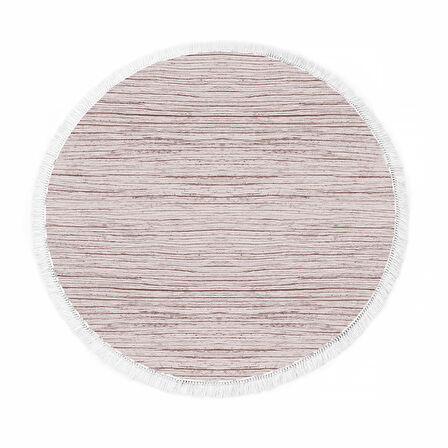 Dekoreko İpek Halı Dijital Saçaklı Yuvarlak 1910 Desen 1