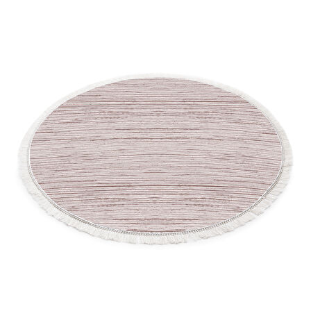 Dekoreko İpek Halı Dijital Saçaklı Yuvarlak 1910 Desen 1