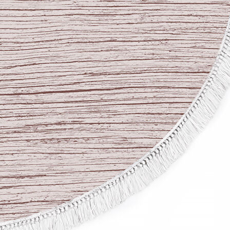 Dekoreko İpek Halı Dijital Saçaklı Yuvarlak 1910 Desen 1