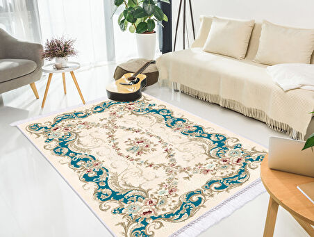 Dekoreko İpek Halı Dijital Saçaklı 1837 Desen 6